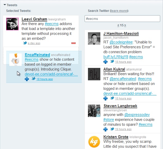 CE Tweet Field